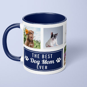 Caneca A Melhor Mãe de Cachorro do Mundo Colagem de Fotos