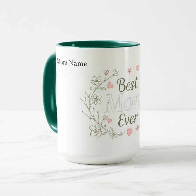 Caneca A Melhor Mãe de Todos os Tempos | Presente de Cerâ (Frente Esquerda)