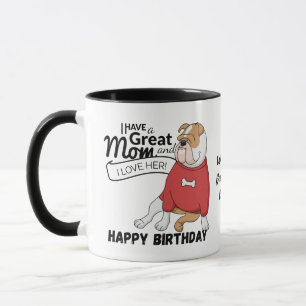 Caneca A MELHOR MÃE INGLESA DE BULLDOG Personalizada do 