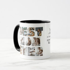 Caneca A Melhor Mãe Moderna, Colagem de Fotos Branca