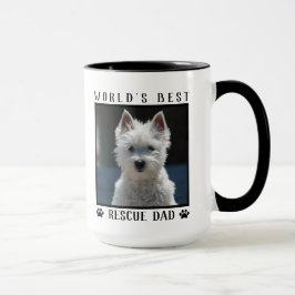 Caneca A melhor pata de Pai de resgate do mundo imprime a