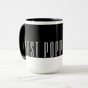 Caneca A Melhor POPPY Moderna em Preto e Branco de Sempre