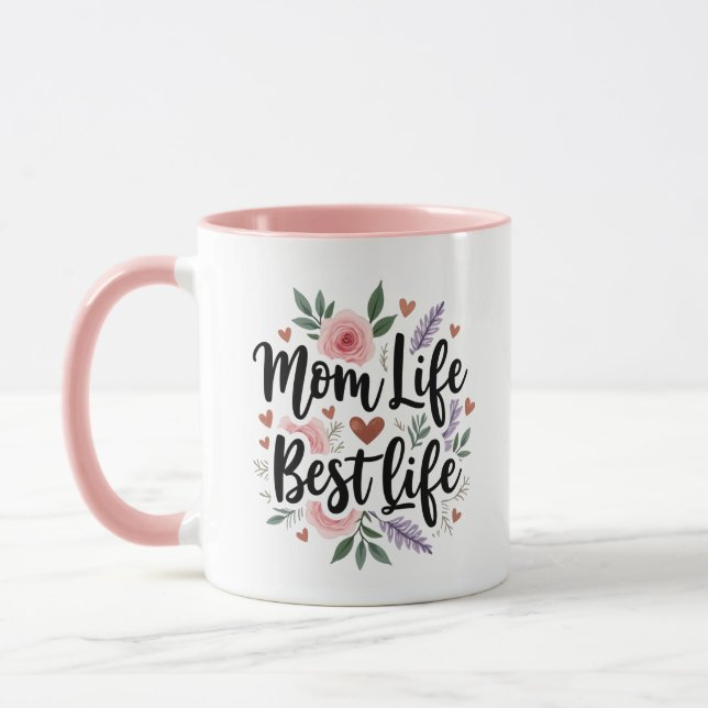 Caneca A melhor vida da mãe personalizada (Esquerda)