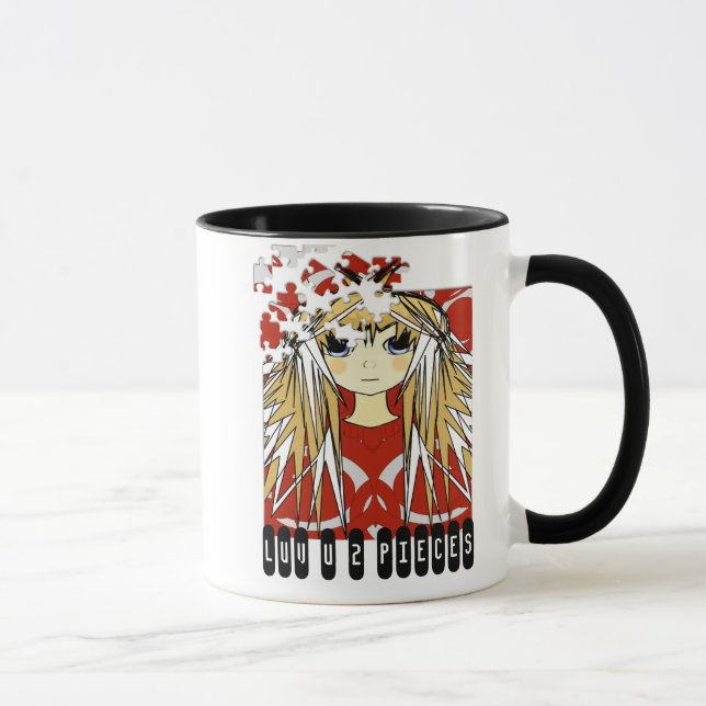 Caneca A Menina de Animação Ultramarina Te Ama a Pedaços (Direita)