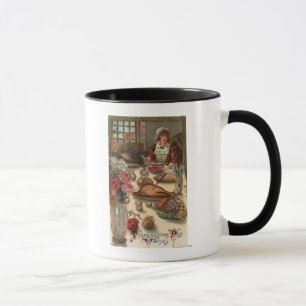 Caneca A mesa de uma mulher do peregrino