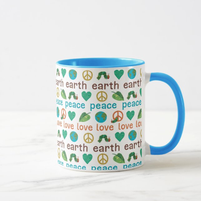 Caneca A Muito Faminta Lagarta Paz Que Ama A Terra (Direita)