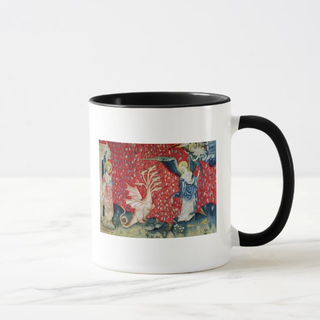 Caneca A mulher que recebe as asas para fujir o dragão (Direita)