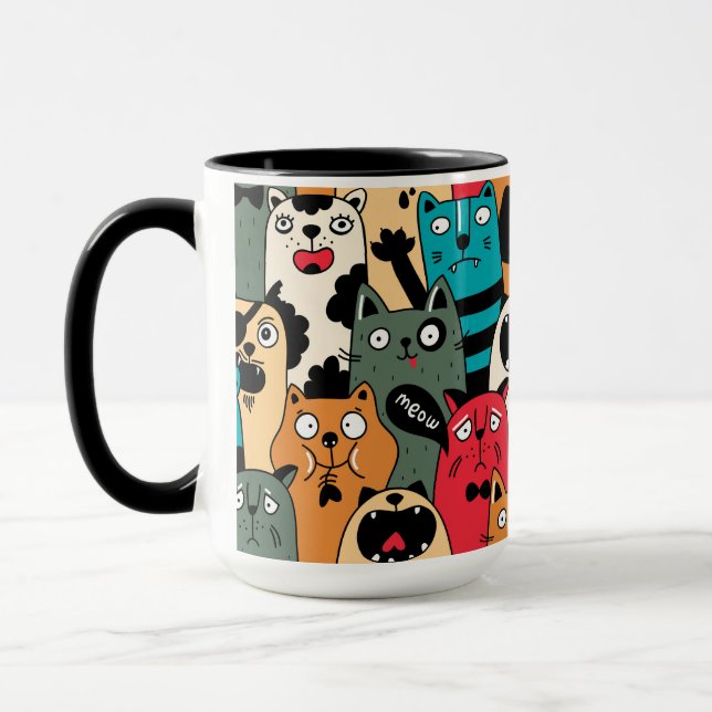 Caneca A multidão de gatos (Esquerda)