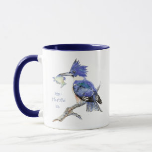 Caneca A natureza é a arte de Deus, citação - Kingfisher,
