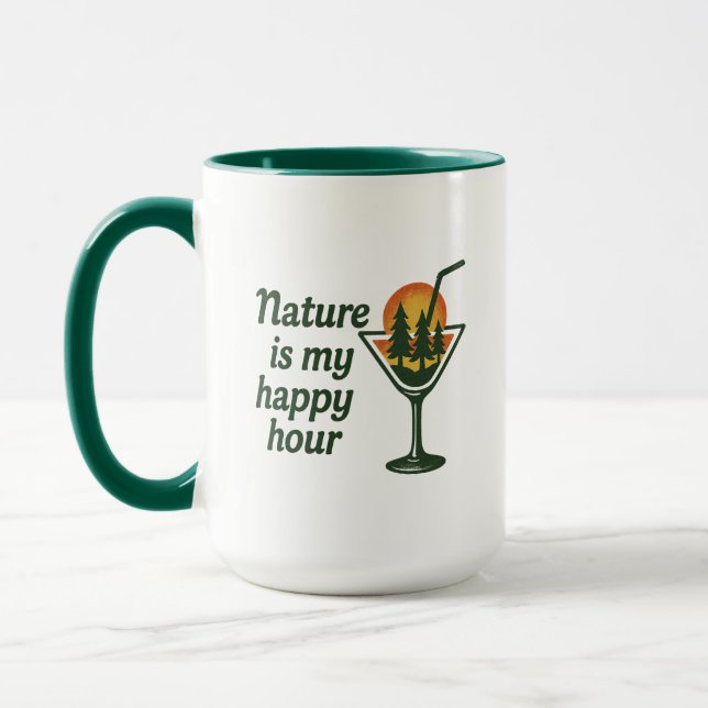 Caneca A Natureza é a minha Hora Feliz (Esquerda)