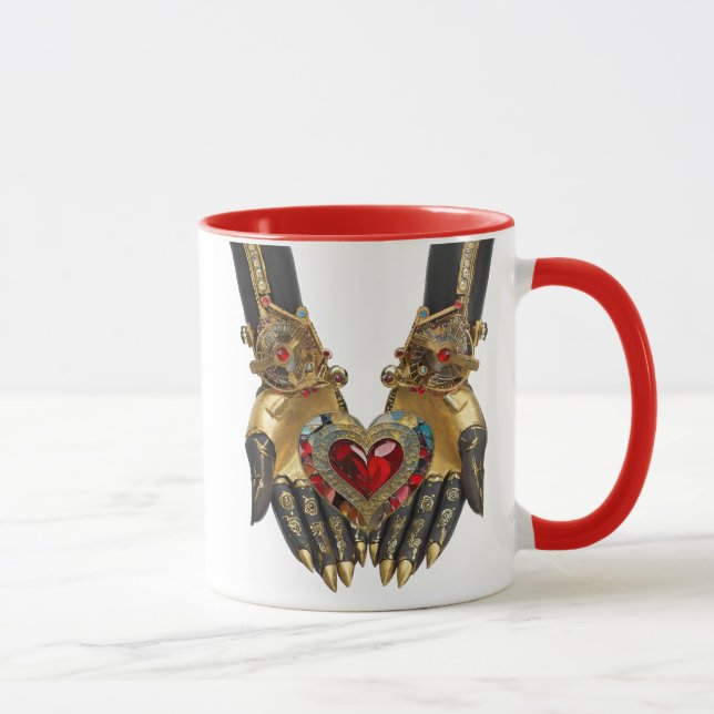 Caneca A oferta - Coração nas Mãos (Direita)