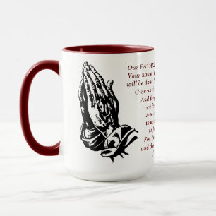 Caneca A oração do Senhor Matt 9:6-13 Faith Coffee Mug
