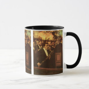 Caneca A Orquestra de Ópera de Edgar Degas, Vintage Art