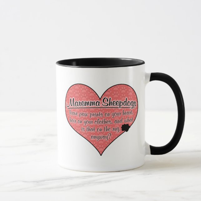 Caneca A pata do Sheepdog de Maremma imprime o humor do (Direita)