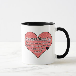Caneca A pata norueguesa do gato da floresta imprime o