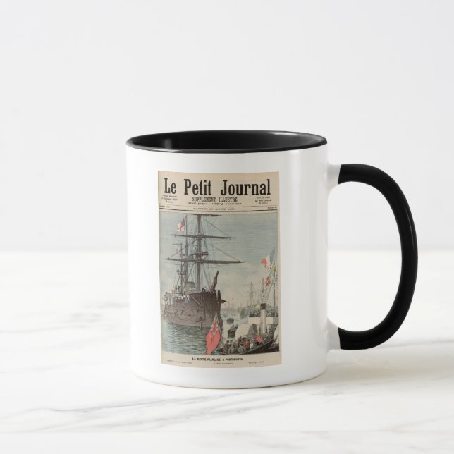 Caneca A pequena frota francesa em Portsmouth (Direita)