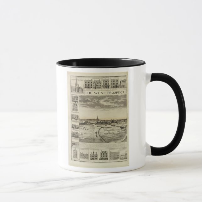 Caneca A perspectiva ocidental da cidade de Great (Direita)