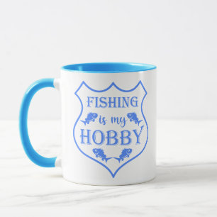 Caneca A pesca é a minha citação do escudo hobby na crist