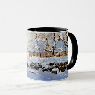 Caneca A pintura de Claude Monet, A Magpie,