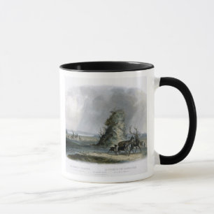 Caneca A pirâmide de Elkhorn no Missouri superior, placa