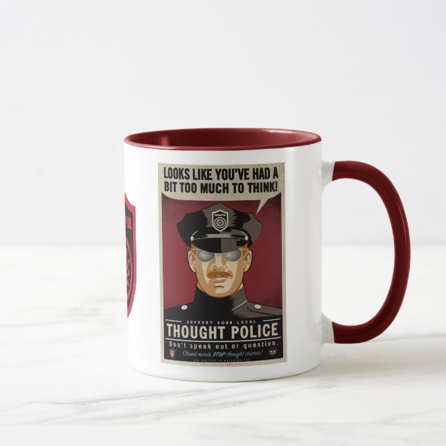 Caneca A polícia do pensamento agride (Direita)