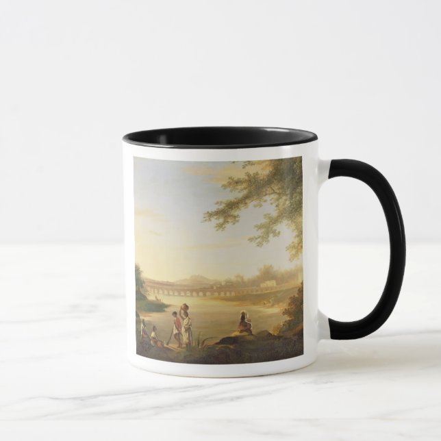 Caneca A ponte de Marmalong, com um Sepoy e os nativos (Direita)