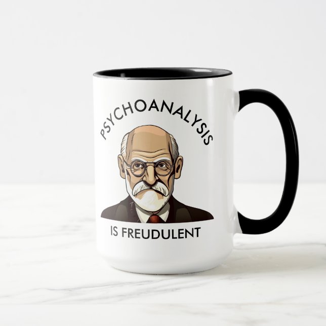 Caneca A psicanálise é Freudulenta (Direita)