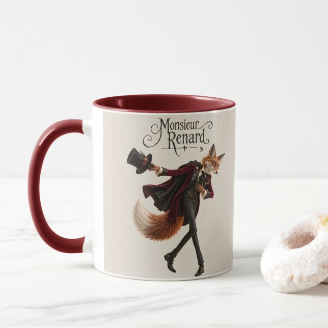 Caneca A Raposa que se Inclina (Com Donut)