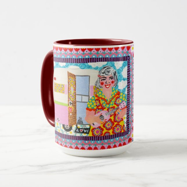 Caneca A Senhora Ukelele (Frente Esquerda)