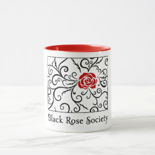 Caneca A sociedade do rosa do preto agride   Heartblaze