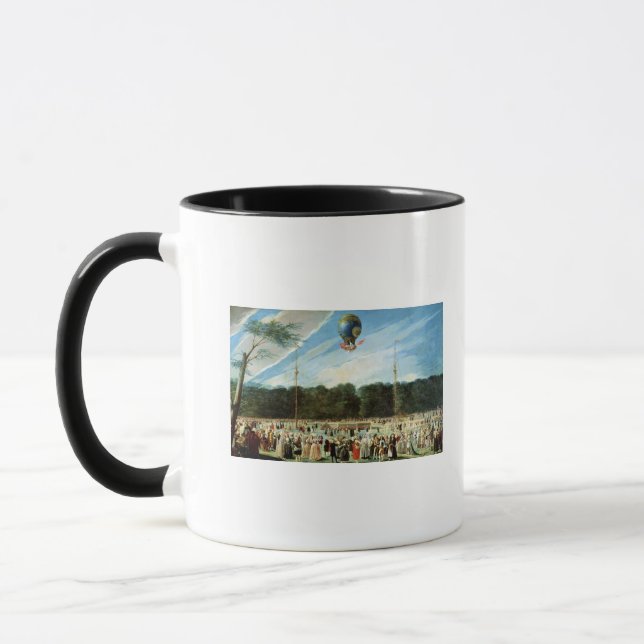 Caneca A subida do balão de Montgolfier em (Esquerda)