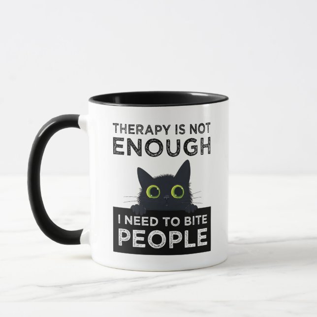 Caneca A Terapia Não É Suficiente - Preciso Morder as Pes (Esquerda)