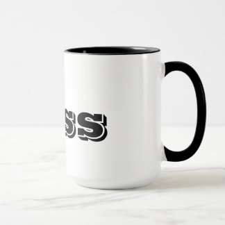 Caneca A Tipografia Preta Personalizada Do Chefe Engraçad