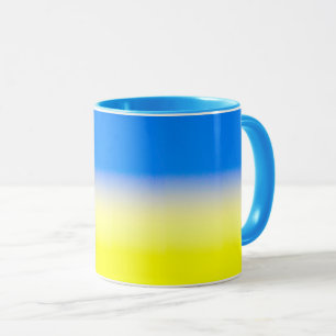 Caneca A Ucrânia Azul e Amarela inspirou a paz contra a g