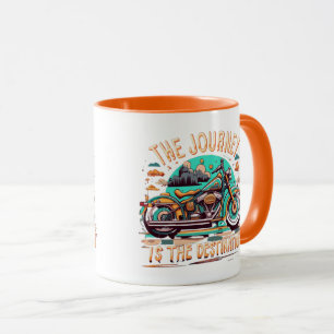 Caneca A Viagem É O Destino: Moto Vintage