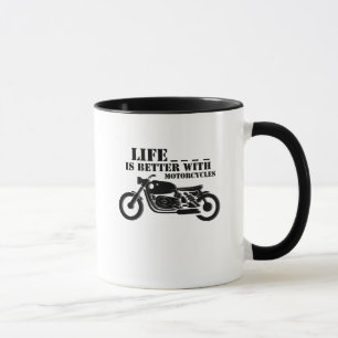 Caneca A vida clássica do motociclista é melhor com