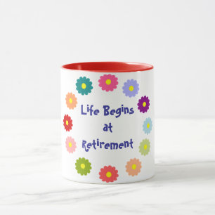 Caneca A Vida Começa na Aposentadoria