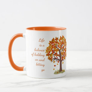 Caneca A Vida da Árvore do Autumn da Watercolor é uma Cot