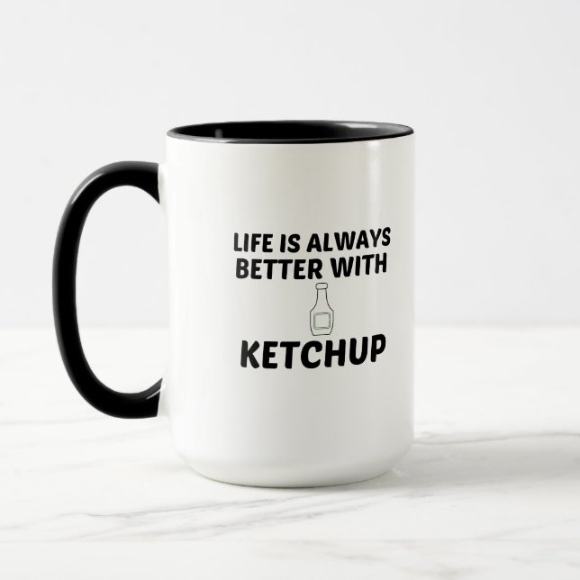CANECA A VIDA DO KETCHUP É MELHOR (Esquerda)