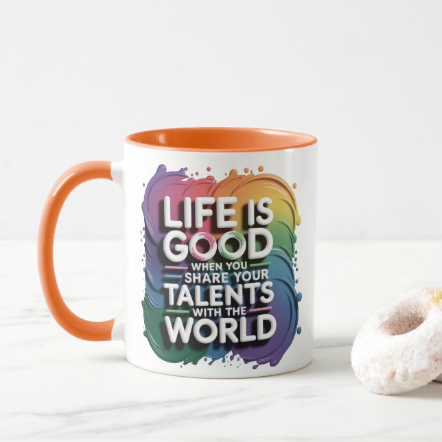 CANECA A VIDA É BOA QUANDO A SÉRIE... MUG (Com Donut)