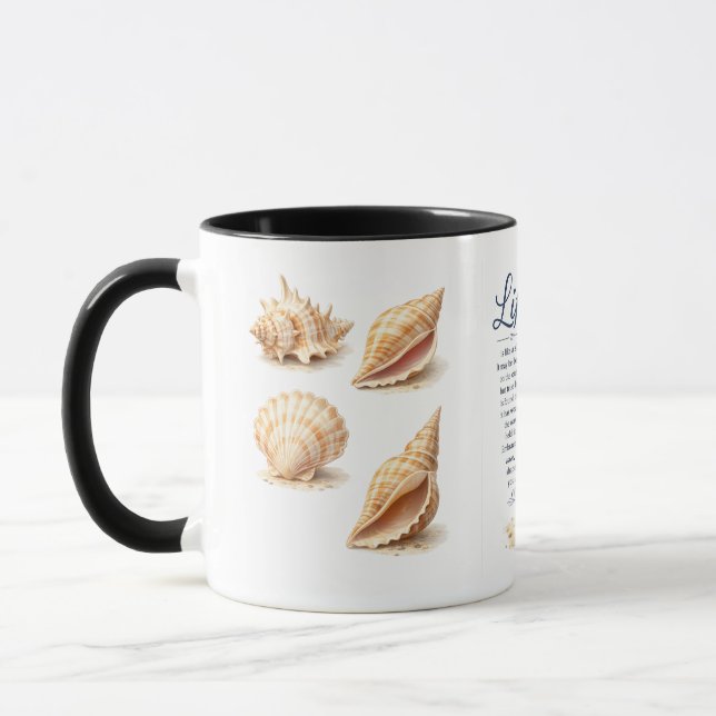 Caneca A Vida é Como Concha Inspiradora Concha do Mar em  (Esquerda)