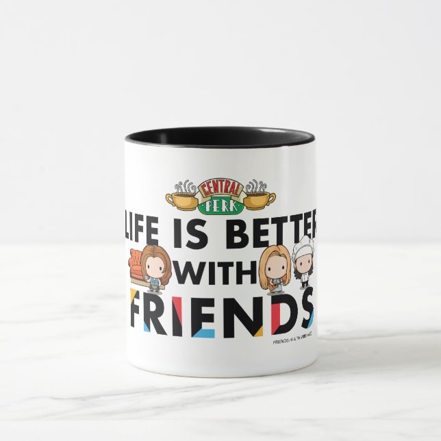 Caneca A Vida é Melhor com AMIGOS™ Arte Chibi (Centro)