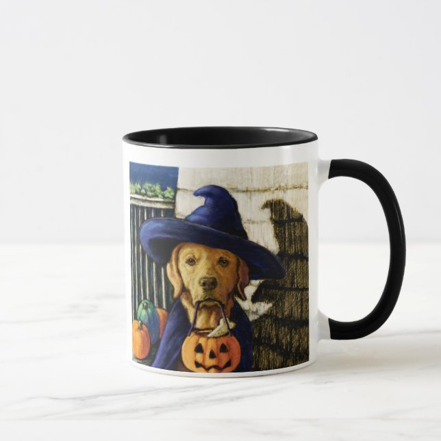 Caneca A "vida é melhor com bruxa do Dia das Bruxas de um (Direita)