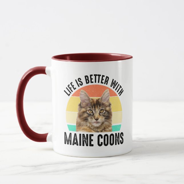 Caneca A Vida É Melhor Com O Maine Coons (Esquerda)