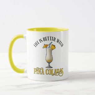 Caneca A Vida É Melhor Com Pina Coladas