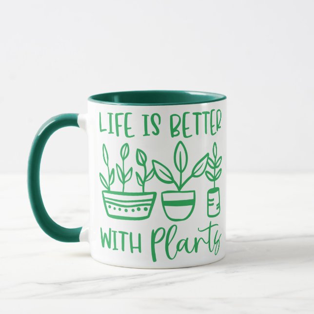 CANECA A VIDA É MELHOR COM PLANTAS (Esquerda)