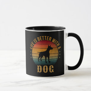 CANECA A VIDA É MELHOR COM UM CÃO