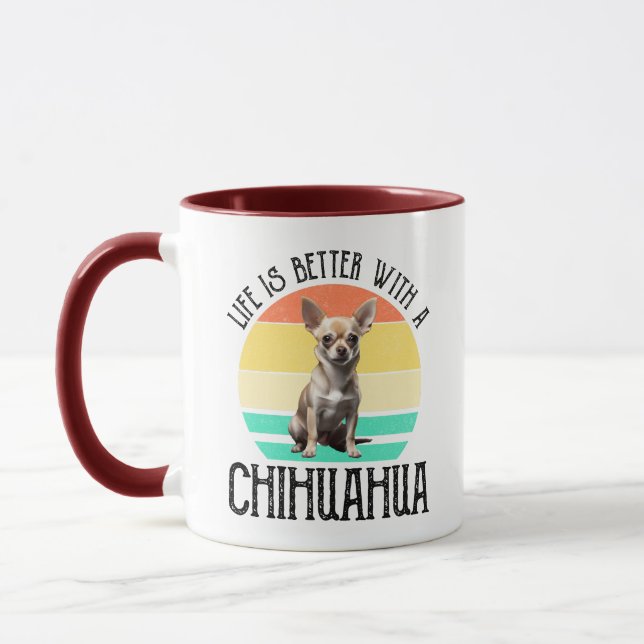 Caneca A Vida É Melhor Com Um Chihuahua (Esquerda)