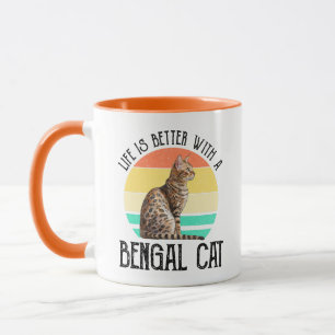 Caneca A Vida É Melhor Com Um Gato Bengala