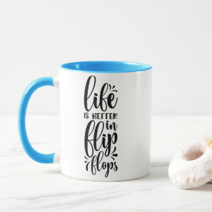 Caneca A Vida É Melhor Em Chinelos